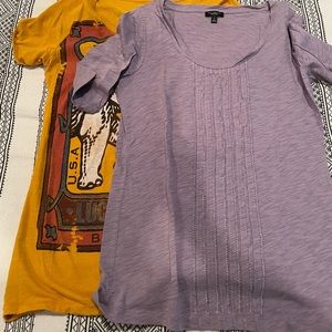 Lucky brand Talbots lot of 2 sz S tee shirts